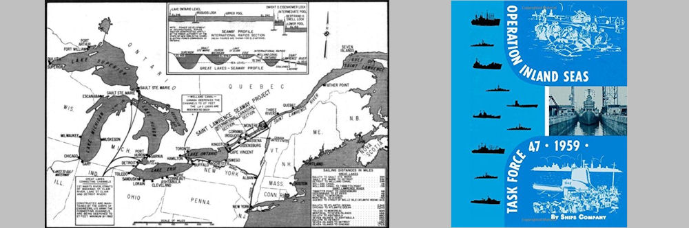 Map of Inland Waterway Cruise via St. Lawrence River - Operation Inland Seas 1959