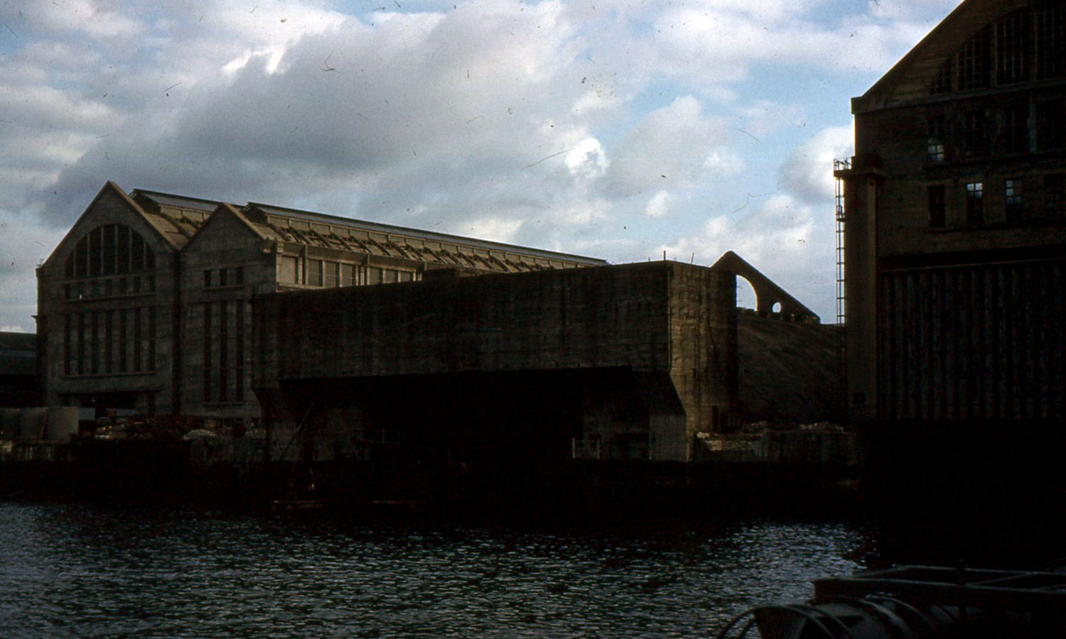 Cherbourg piers beside German Sub piers